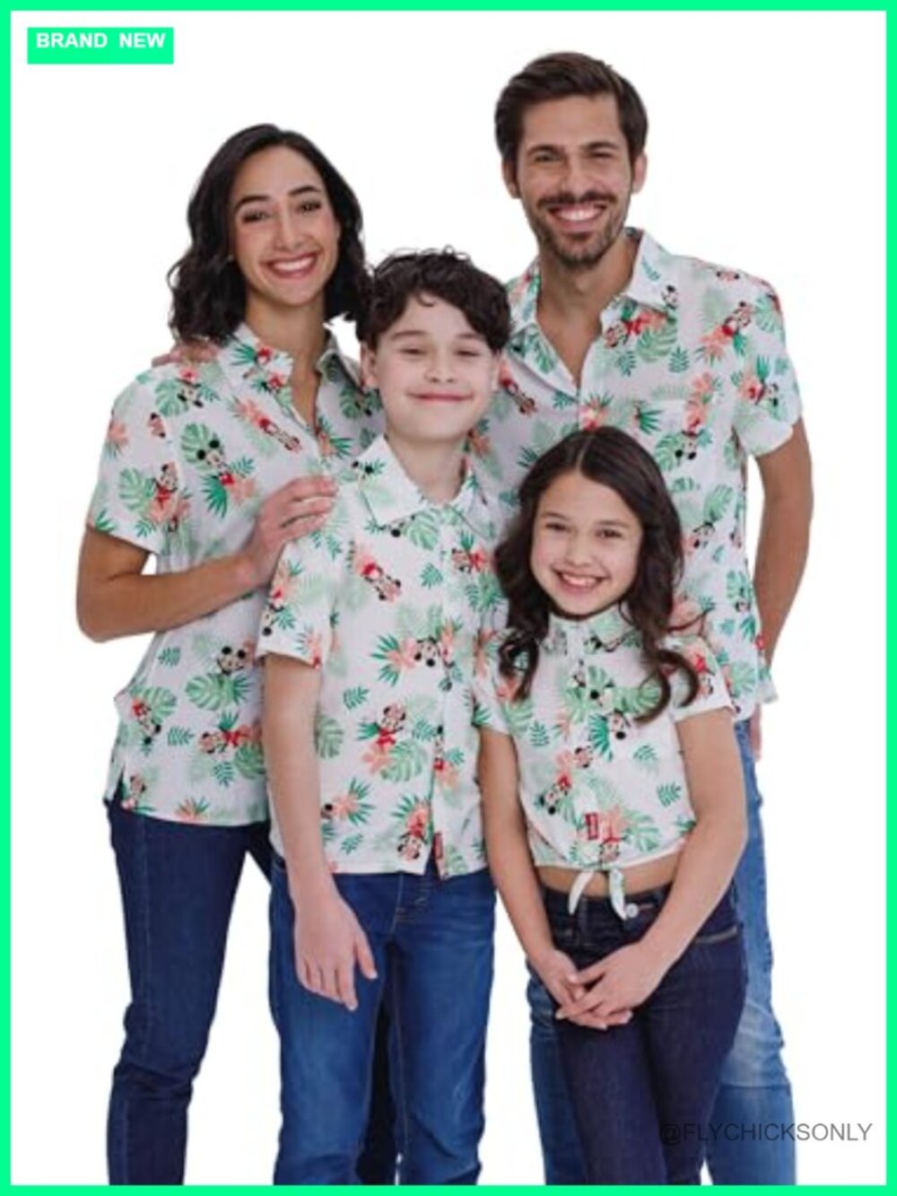 Disney Mickey Minnie Hawaiian Button Down Shirt Viscose Tropical